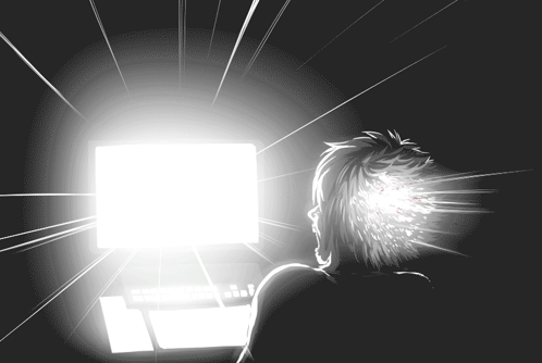 Too Bright Overwhelming Glow Make It Stop Hurt Light Scream Reaction GIF