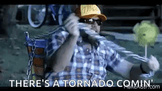 Tornado Theres A Tornado Coming GIF. This 320 x 180 animated GIF is part of our tornado collection. Related themes include hurricane. Created by Raptorclaw…