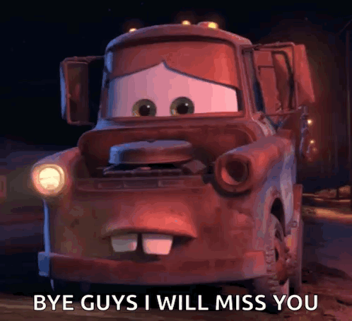 Tow Mater Sad GIF