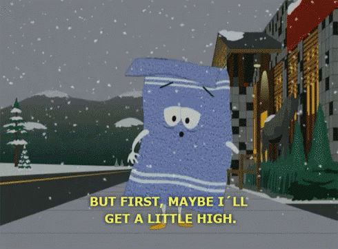 Towelie South Park GIF. This 490 x 362 animated GIF is part of our towelie collection. View the original animation, share it, or browse related GIFs.
