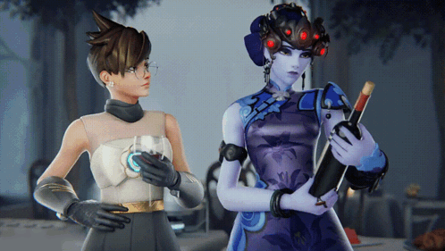 Tracer Widowmaker GIF. This 498 x 281 animated GIF is part of our tracer and widowmaker collection. Related themes include hmm, thinking, tracer. Created by…