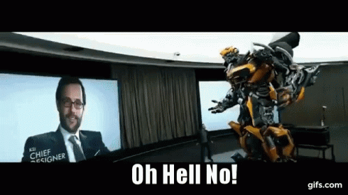 Transformers Bumblebee GIF. This 498 x 280 animated GIF is part of our hahaha no transformers collection. Related themes include angry, furious, mad…