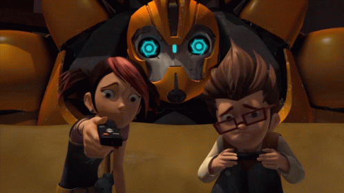 Transformers Prime Bumblebee GIF. This 498 x 280 animated GIF is part of our hahaha no transformers collection. Related themes include facepalm, no, scream…
