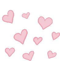 Transparent Hearts Sticker