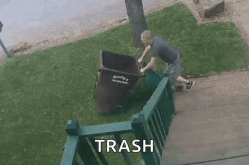 Trash Can GIF. This 498 x 330 animated GIF is part of our taking out the trash collection. Created by gladhack. View the original animation, share it, or…