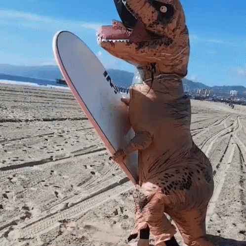Trex Beach GIF