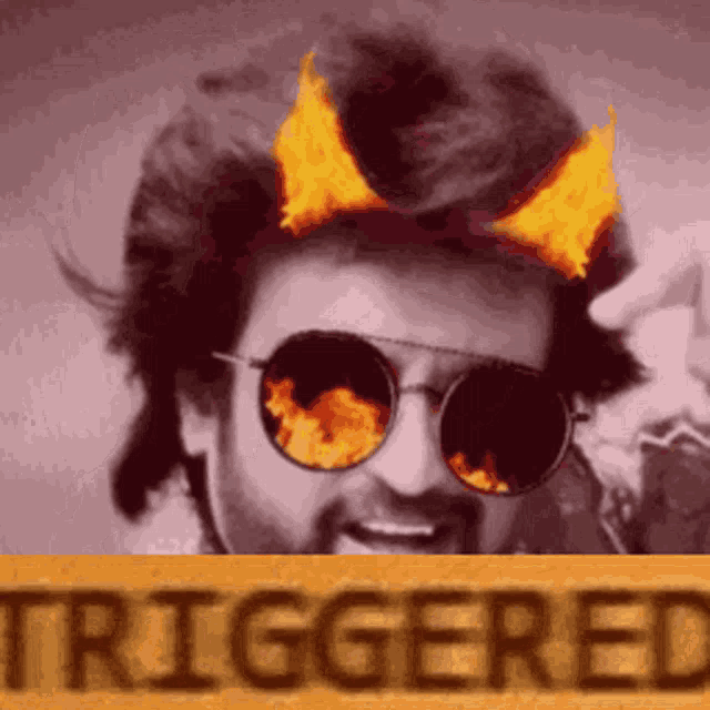 Triggered Rajinikanth GIF