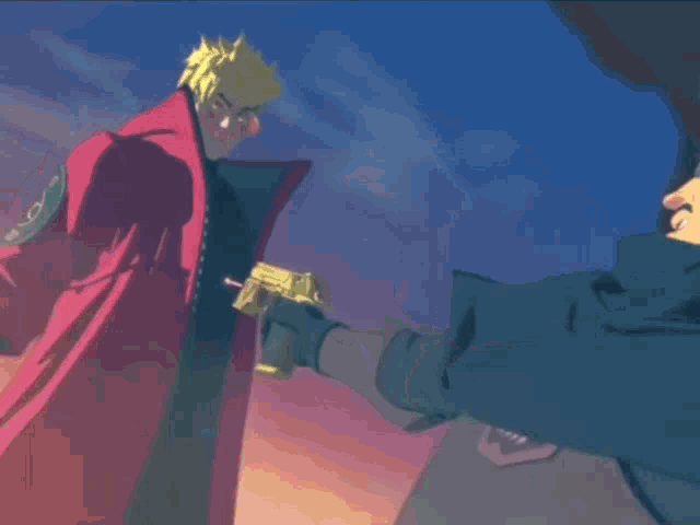 Trigun Dodging A Bullet GIF