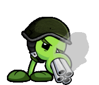 Tripitadora Soldado Cansado Plantas Vs Zombies Sticker