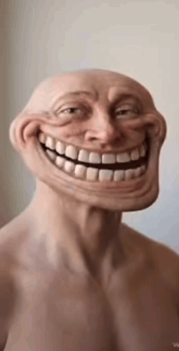 Troll Face Realistic GIF