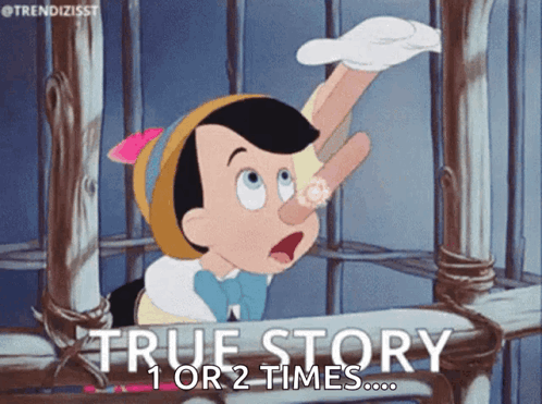 True Story Long Nose GIF