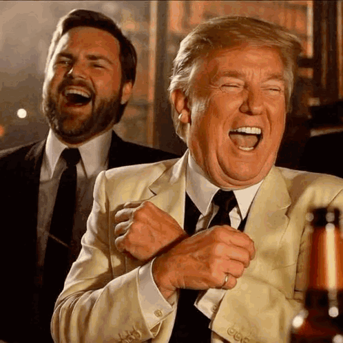 Trump And Vance Laughing Trump Dance GIF