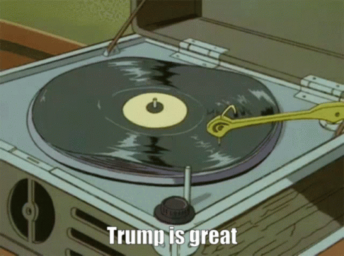 Trump Broken Record GIF
