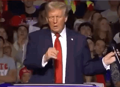 Trump Microphone GIF