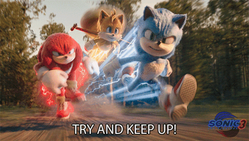 Try And Keep Up Sonic GIF. This 498 x 281 animated GIF is part of our sonic running collection. Related themes include sonic. Created by SonicMovie. View…