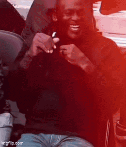 Trying Not To Laugh Michael Jordan GIF