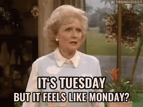 Tuesday Feels Like Monday GIF. This 498 x 373 animated GIF is part of our looks like i picked the wrong week collection. Related themes include tuesday…