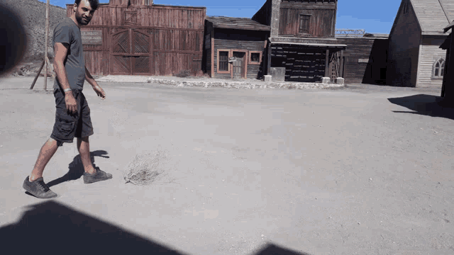 Tumbleweed Fail Kick GIF