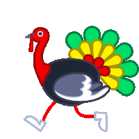 Turkey Thanksgiving Day Sticker