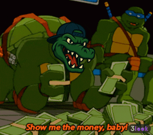 Turtles Gator GIF