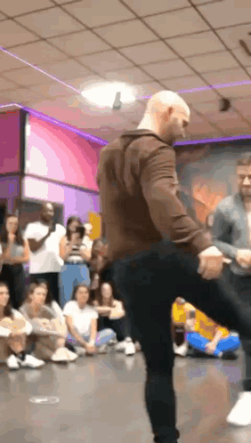 Two Men Dancing Together Rolerotation GIF
