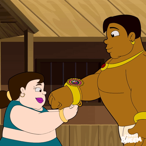 Tying Rakhi Chhota Bheem GIF