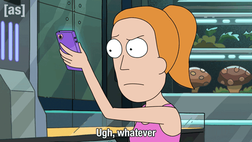 Ugh Whatever Summer Smith GIF. This 498 x 281 animated GIF is part of our no se rick parece falso collection. Related themes include rick and morty. Created…