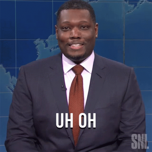Uh Oh Michael Che GIF