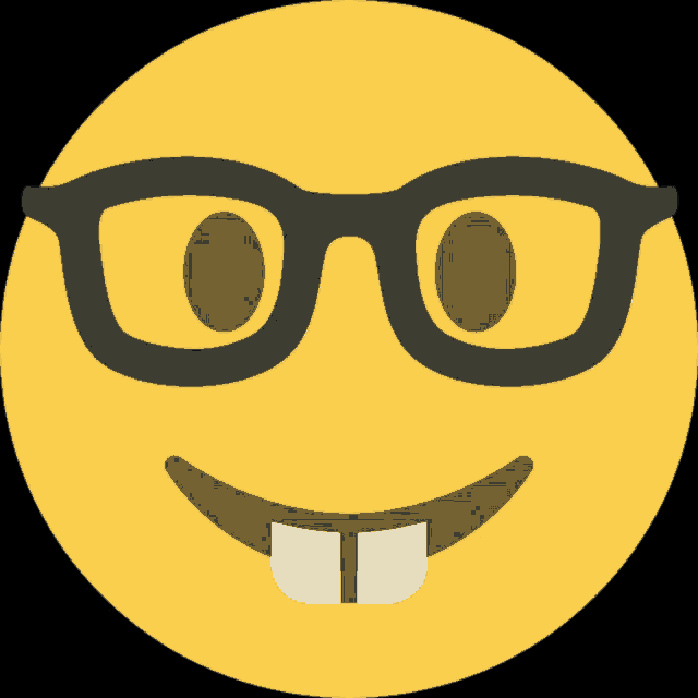Unbecoming Nerd Emoji GIF