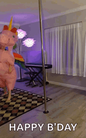 Unicorn Birthday GIF