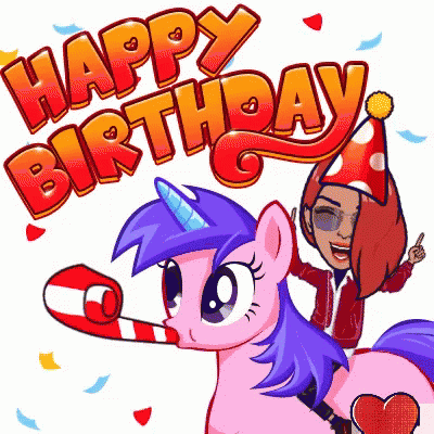 Unicorn Happy Birthday GIF