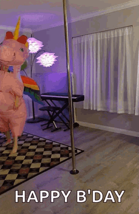 Unicorn Happy Birthday GIF