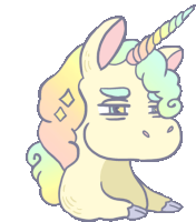 Unicorn Stares Supiciously Sticker