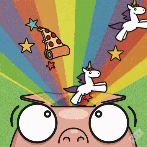 Unicorns And Pizza GIF