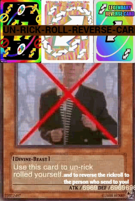 Unrickrollreversecard Meme