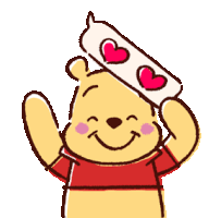 Valentines Day Winnie Sticker