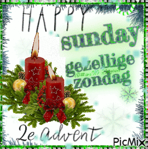 Vec50sunday Vec50zondag GIF. This 288 x 291 animated GIF is part of our guten morgen zweiter advent collection. Created by vec50. View the original…