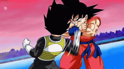 Vegeta Vs Goku Pelea1 GIF