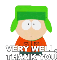 Very Well Thank You Kyle Broflovski Sticker