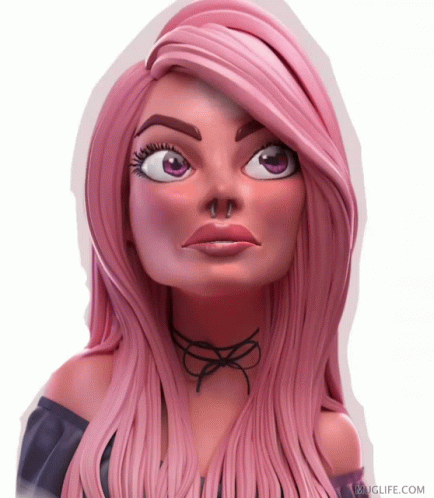 Virtual Hottie Pink Blonde GIF