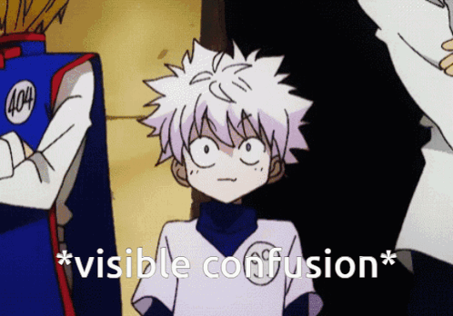 Visible Confusion Killua GIF