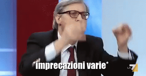 Vittorio Sgarbi Imprecazioni Arrabbiato Arrabbiata Rabbia Cattivo Ti Picchio Ti Ammazzo Uff GIF. This 474 x 246 animated GIF is part of our sgarbi…