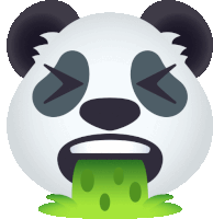 Vomit Panda Sticker
