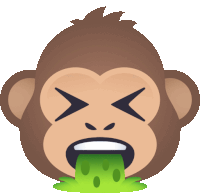 Vomiting Monkey Monkey Sticker