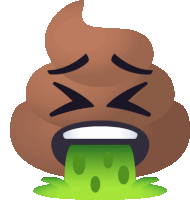 Vomiting Pile Of Poo Sticker