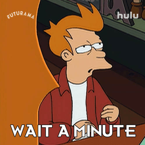 Wait A Minute Philip J Fry GIF