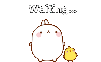 Waiting Molang Sticker