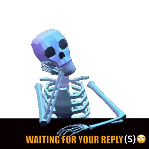 Waiting Skeleton GIF
