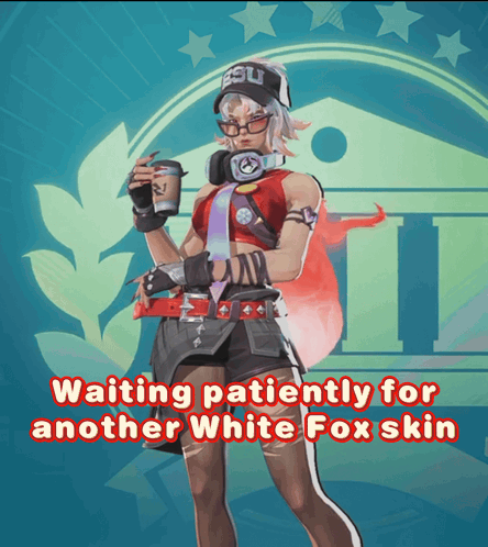 Waiting White Fox GIF