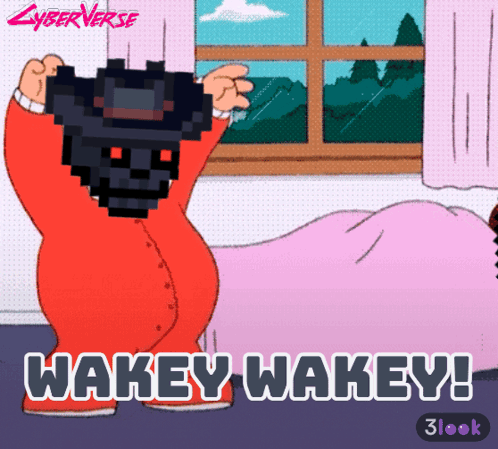 Wakey Wakey Goodmorning GIF. This 498 x 449 animated GIF is part of our family guy good good collection. Related themes include gm. Created by DaddyWhaleo7…
